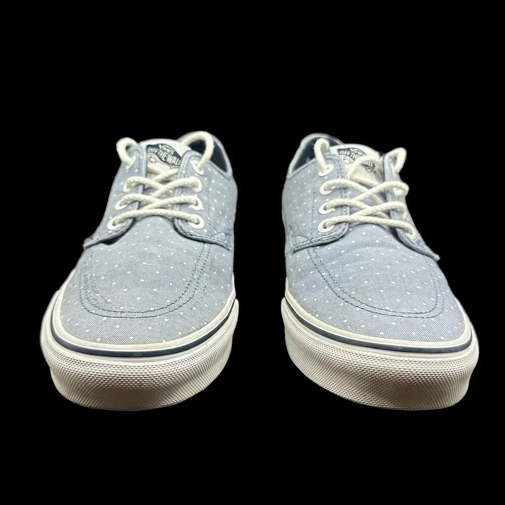 Vans Off The Wall Lace Up Polka Dot Sneakers Blue & White US Men 8/Women 9.5